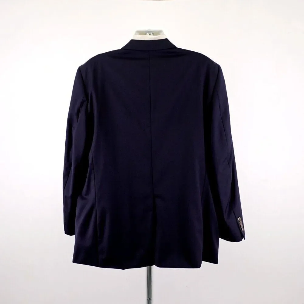 Joseph & Feiss Gold Blue Wool 48L Or Slim 50L 2 Button Suit Jacket‎ / Blazer